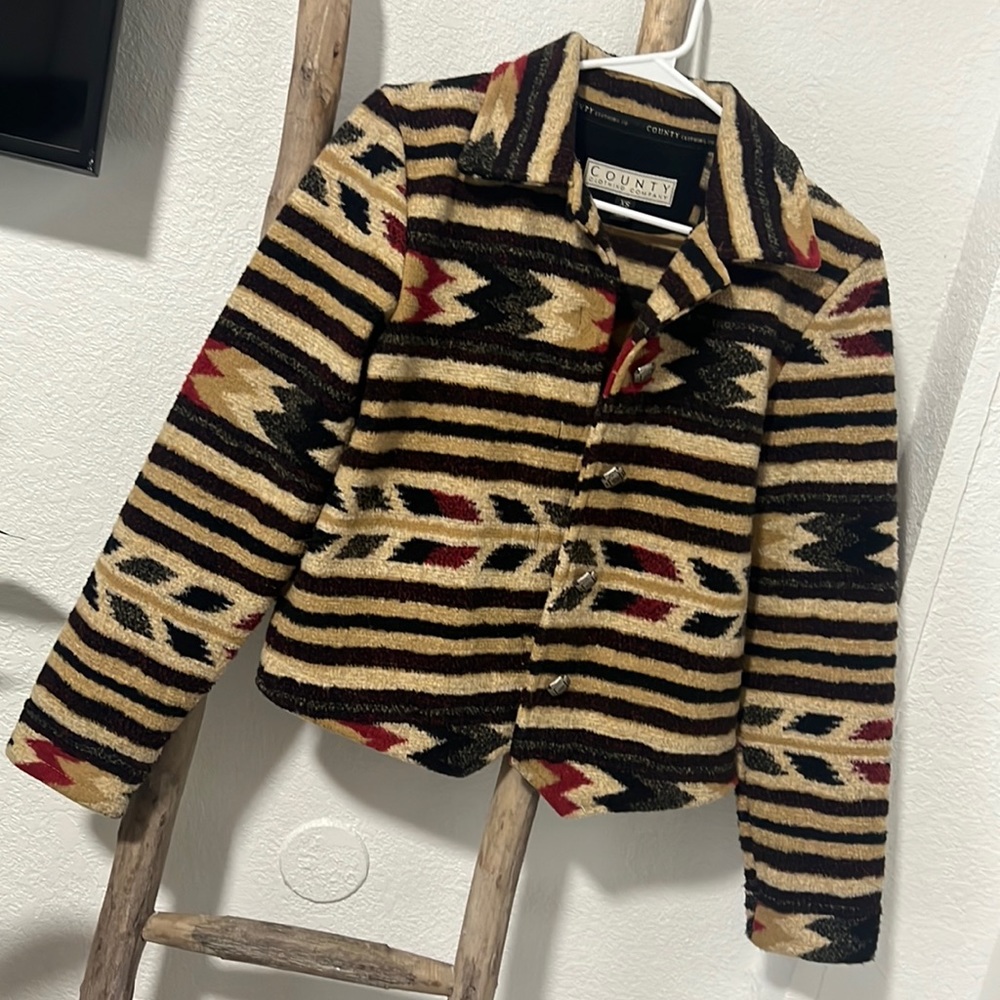 Western boho cropped jacket, size XS but fits like a S/M